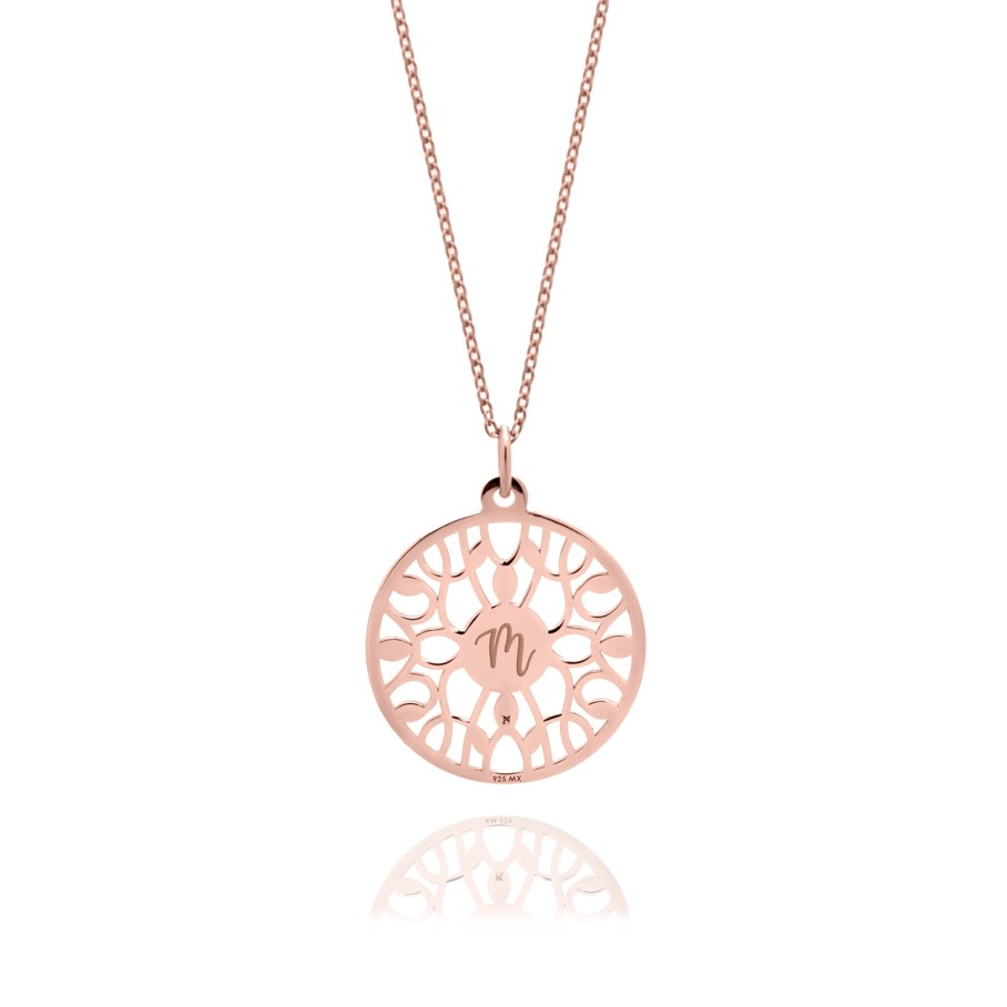 Dije | AnanteJoyeria Dije Raices Rosa Con Letra M