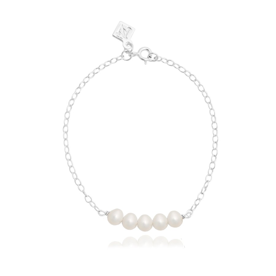 Pulsera | AnanteJoyeria Pulsera De Cadena Con Perla Blanca