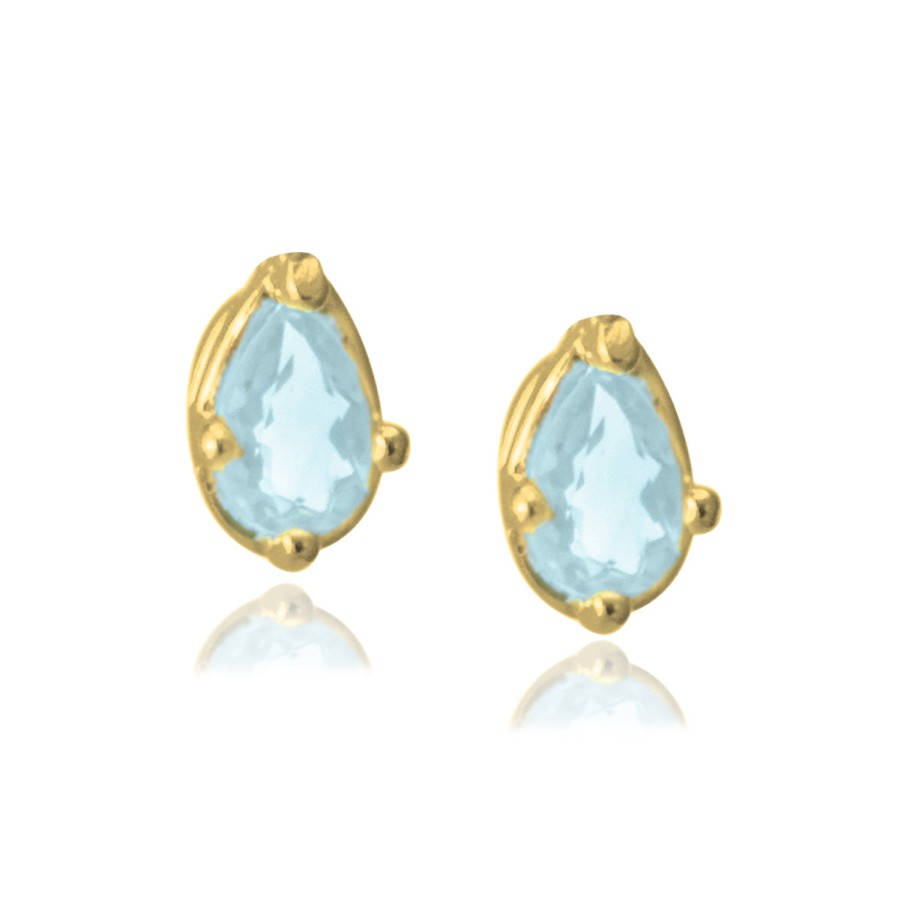 Aretes | AnanteJoyeria Broqueles Topacio Amor Natural Dorado